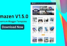 Amazen Premium Blogger Template free download