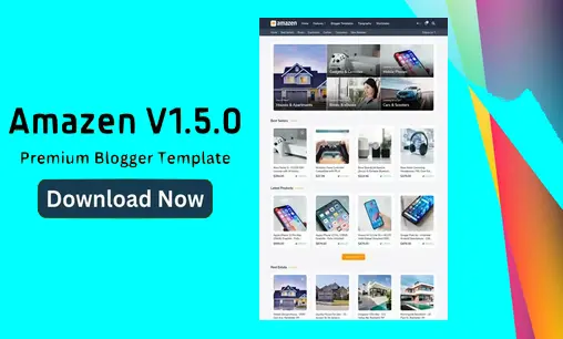 Amazen Premium Blogger Template free download