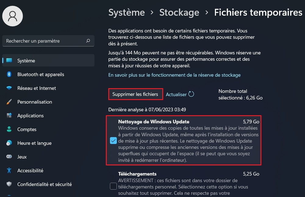 Clean WinSxS folder with Storage Sense