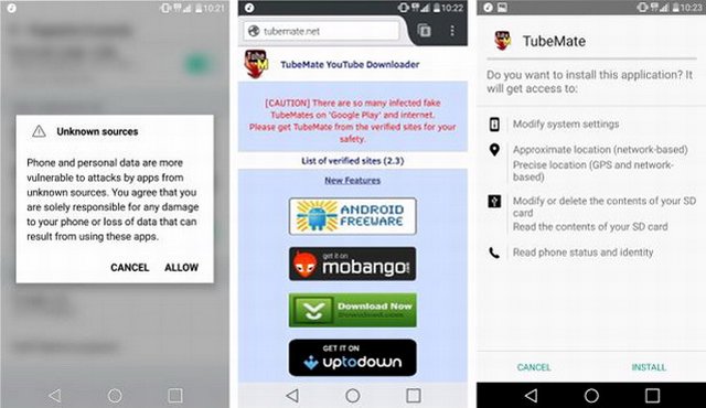 Download YouTube videos with TubeMate