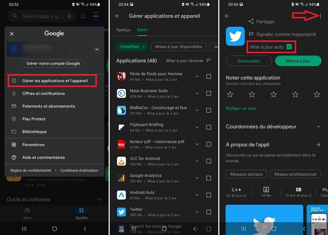 Disable automatic updates for certain apps