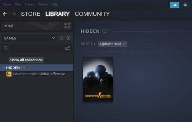 Find hidden games on Steam