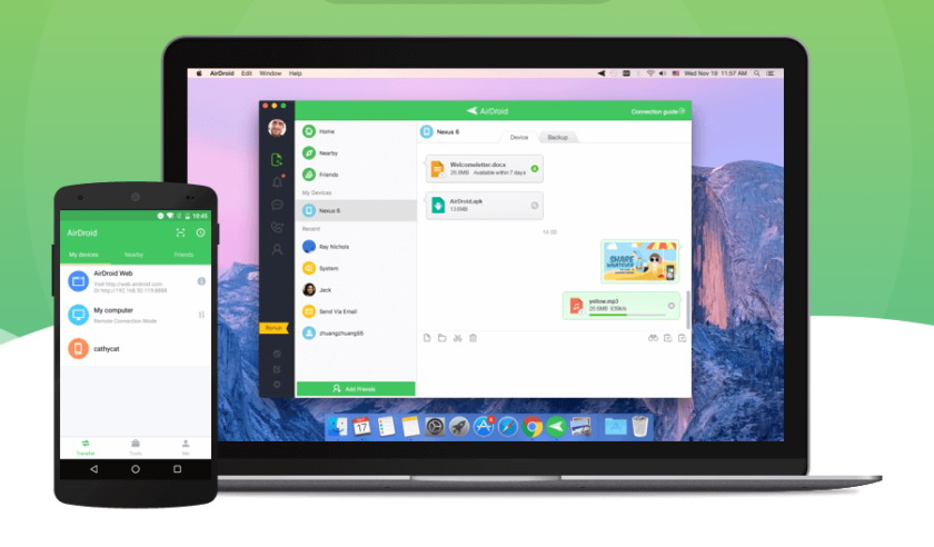 AirDroid - an application for sending SMS from a computer