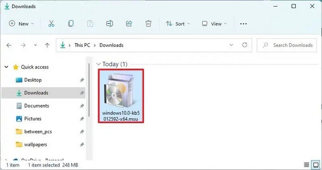 Manually install updates on Windows 11
