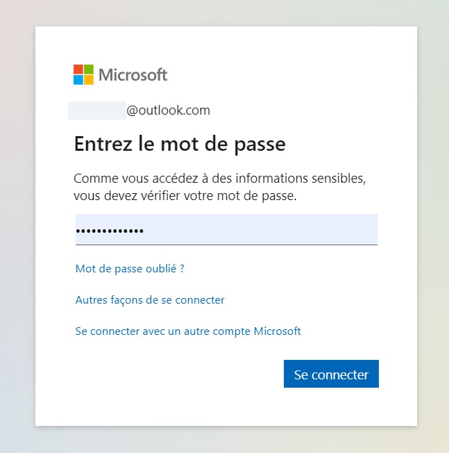 Sign in to your Microsoft account