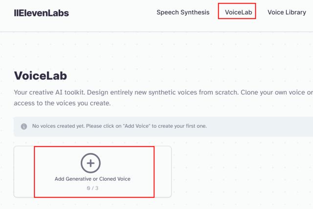 create cloned voice on elevenlabs