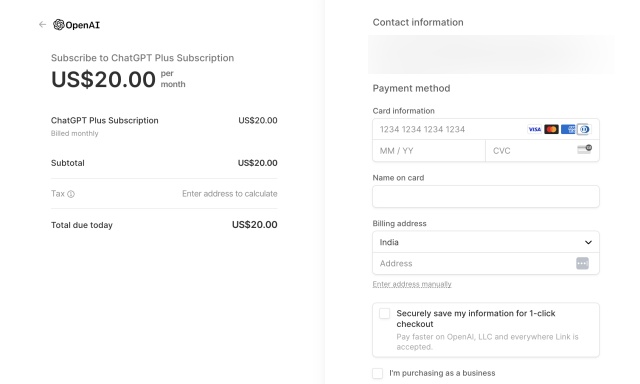 a screenshot showing the final payment page 