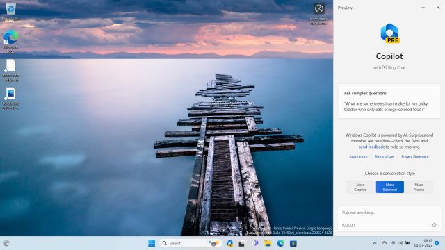 windows copilot on windows 11