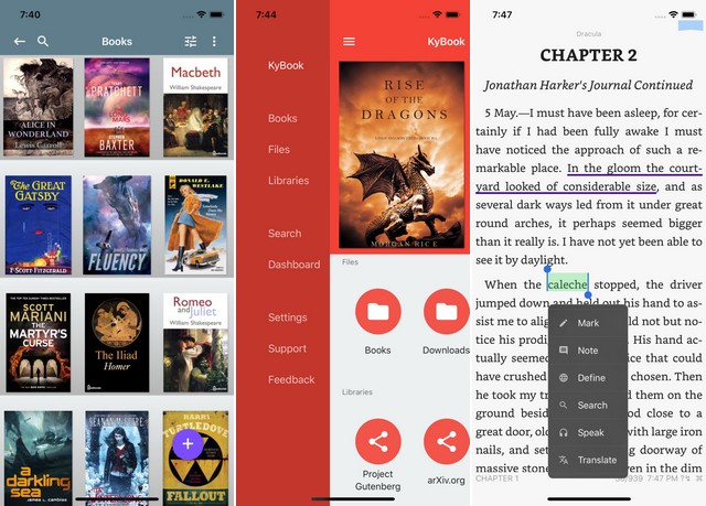 KyBook 2 - an application for reading electronic books