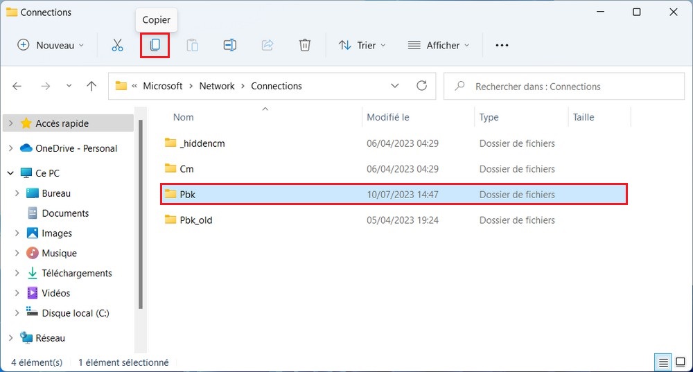 Export VPN settings on Windows 11