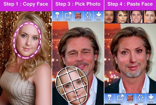 Copy and replace face photo editor