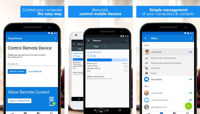 TeamViewer - Android application to control your PC