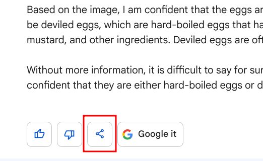 share button in google bard