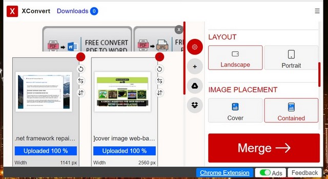 Combine multiple images into a PDF