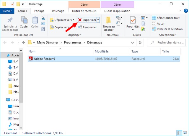 Access the Windows 10 startup folder