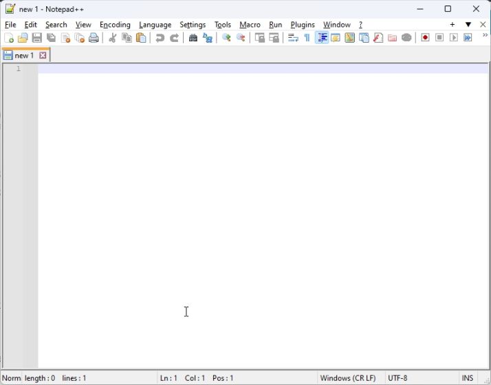 Notepad++ UI