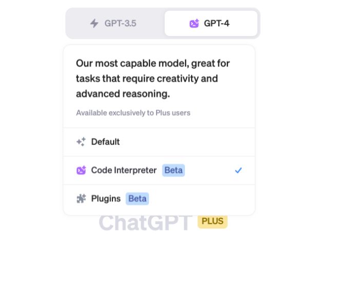 choose code interpreter in chatgpt