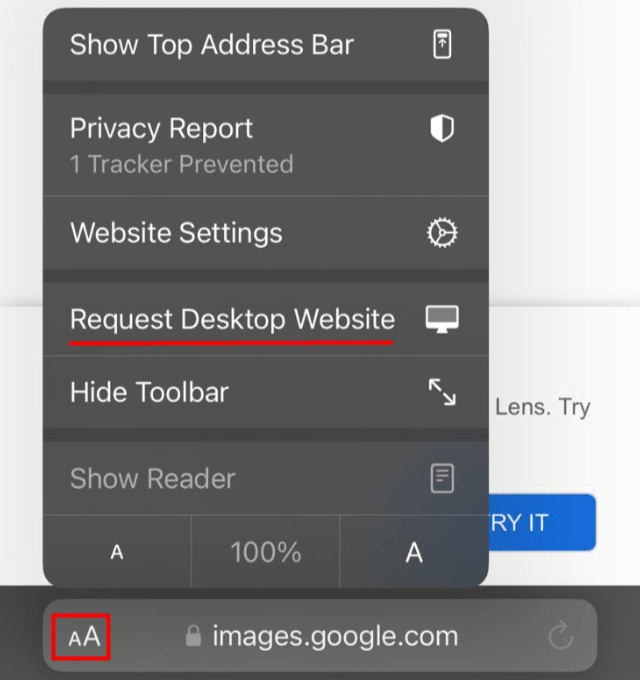 Request Desktop Website