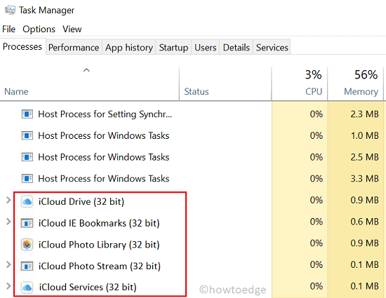 iCloud Error 0x8007017b - Restart Processes