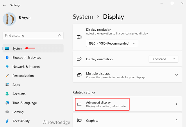 Check your Graphics Card - System Display