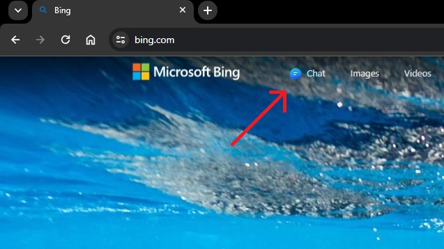 open chat in bing.com