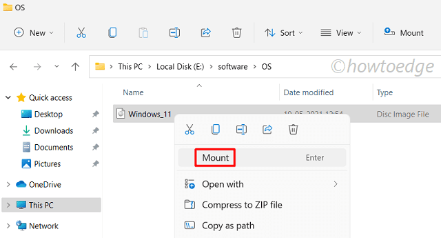 Mount ISO File