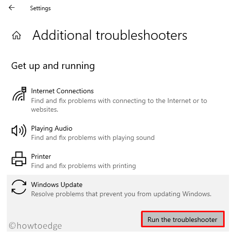 Windows Update Troubleshooter