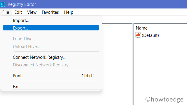 Clean Registry in Windows 11 - Export registry