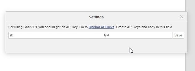 paste openai api key in onlyoffice