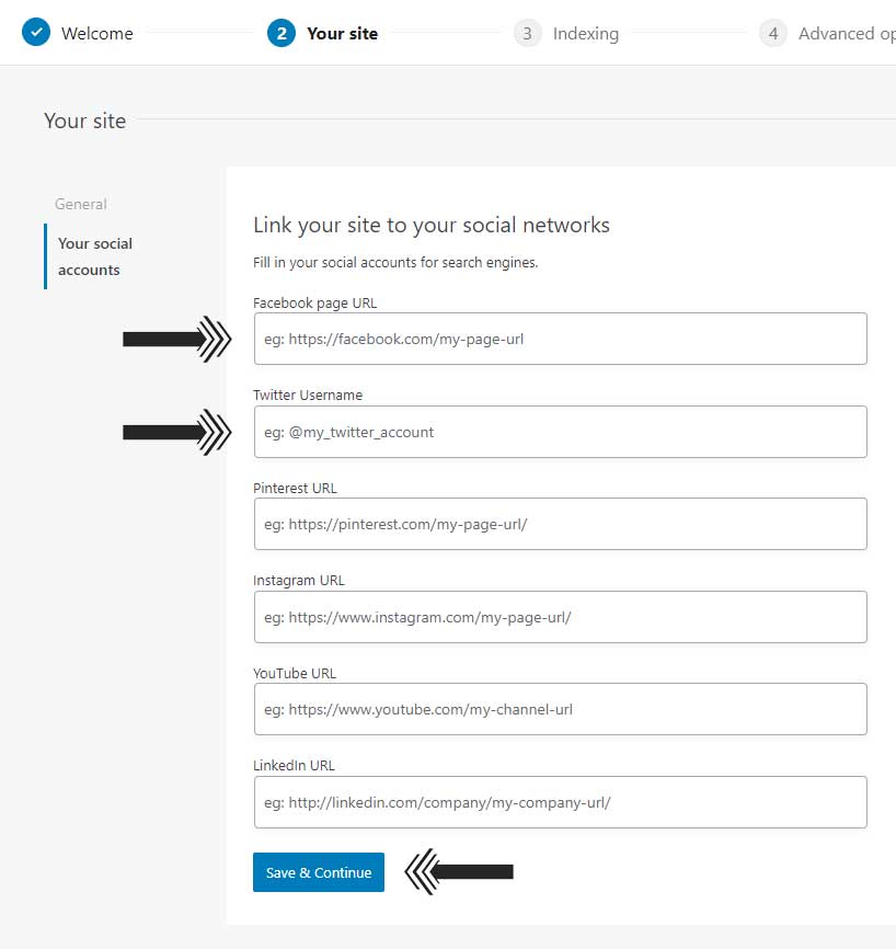 SEOPress Your Social Accounts Tab