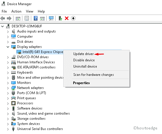 Intel Graphics driver issue