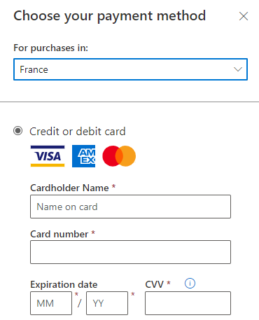 Add a credit card