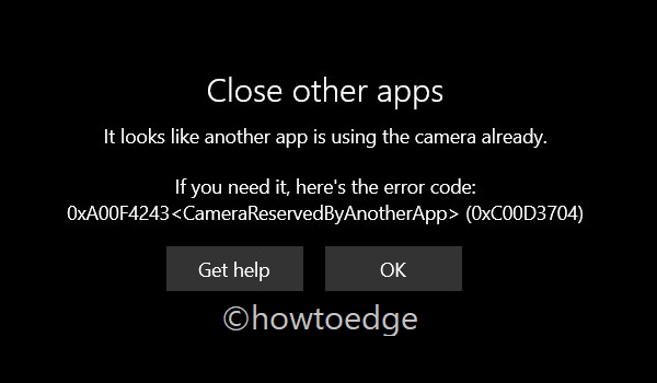 Close all other apps - Error 0xc00d3704