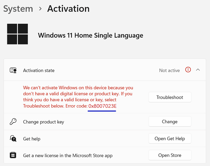 Troubleshoot Windows 11 Activation Error 0xC004F211