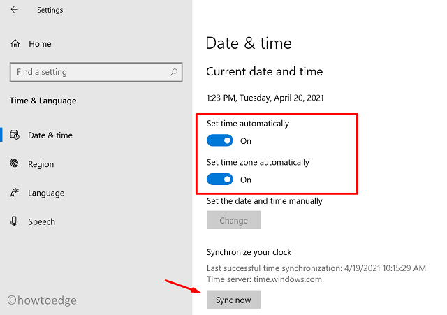 Adjust Date & Time