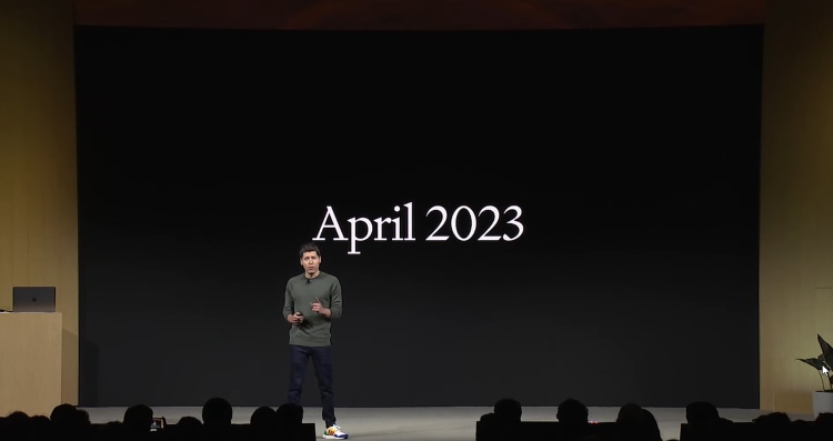 sam altman announcing GPT-4 Turbo knowledge cutoff date