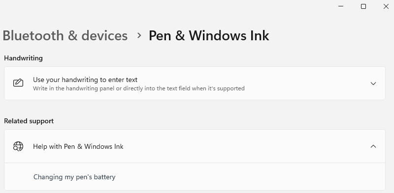 Pen and Windows Ink