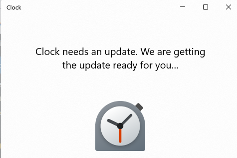 Clock in Windows 11 23h2