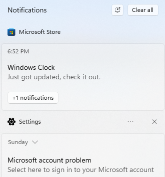 Windows 11 23H2 Notifications