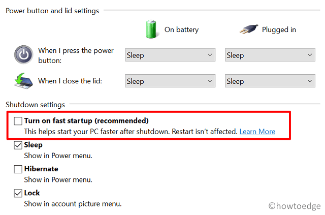 Enable or Disable Windows 10 Startup Sound - Disable Fast Startup