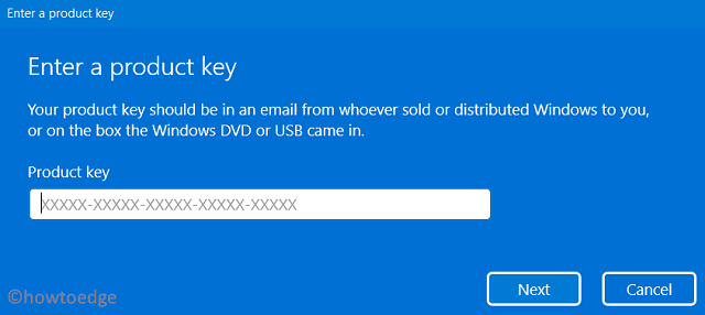 Change your Windows 11 Product key