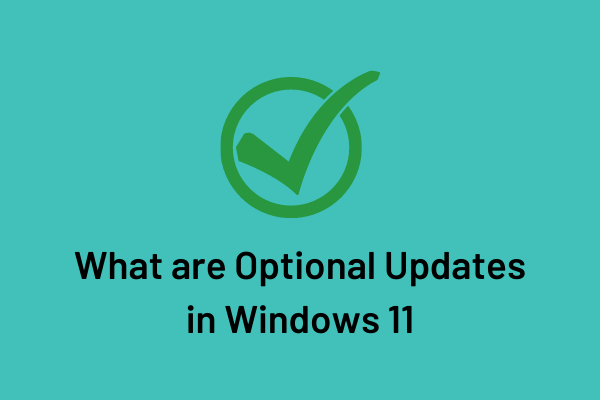 What are Optional Updates in Windows 11 and how to install them