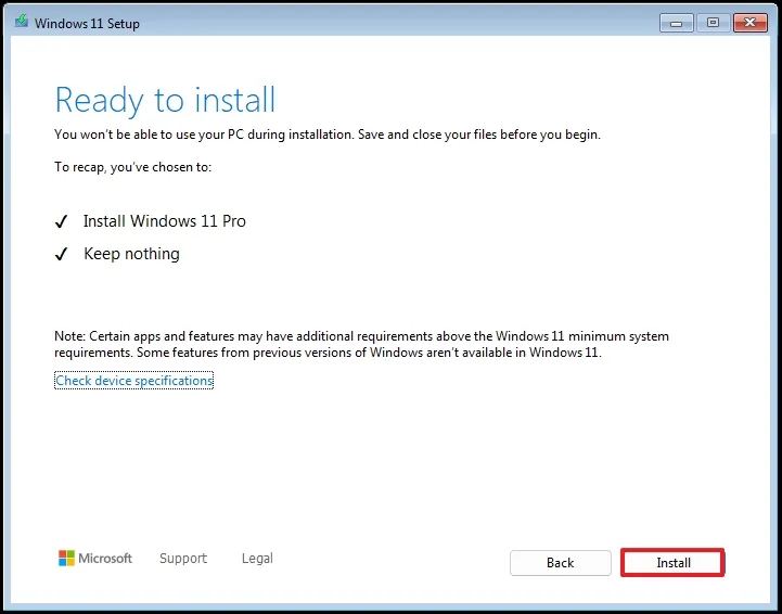Windows 11 24H2 clean install