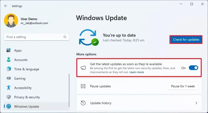 Windows 11 install latest update