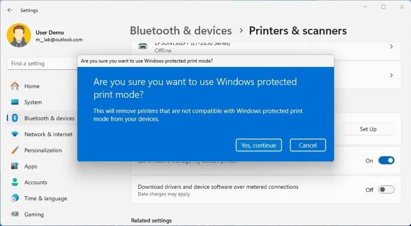 Windows Protected Print Mode
