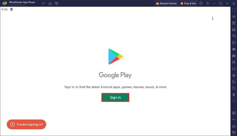 Google Play Store Sign in