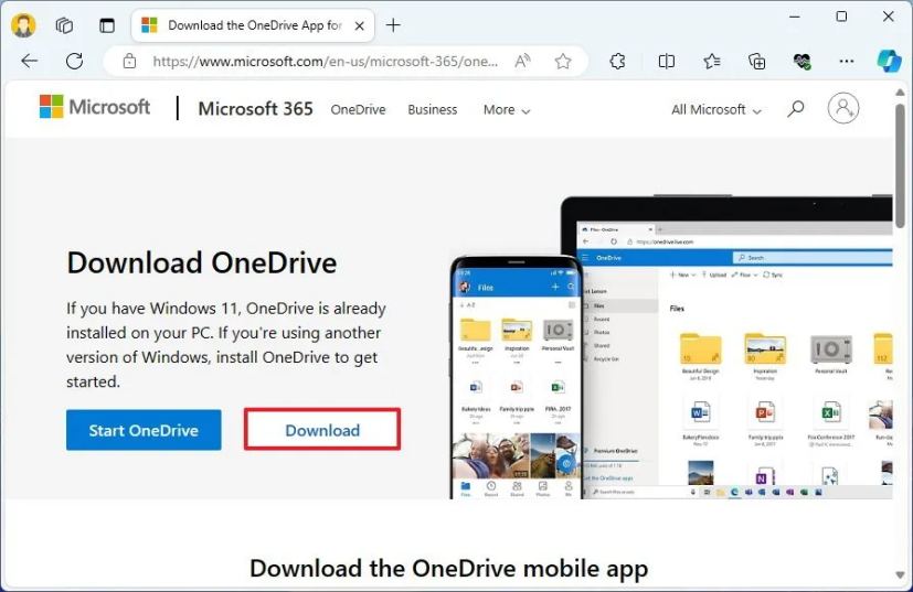 Microsoft download OneDrive