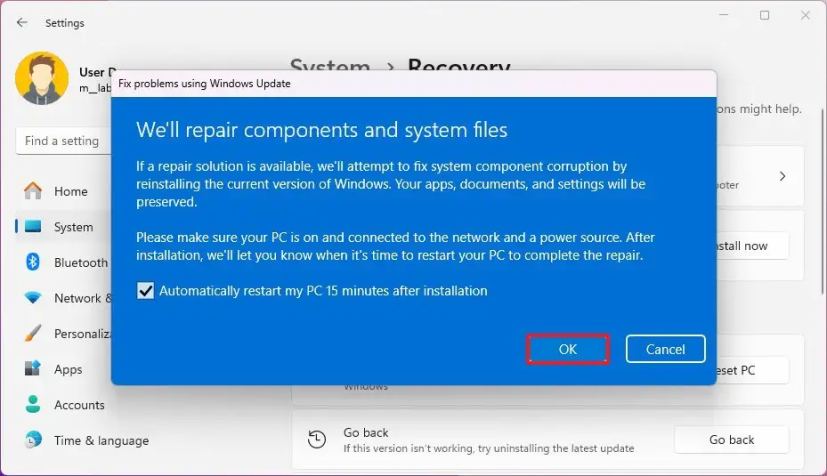 Windows 11 fix problems with reinstallation