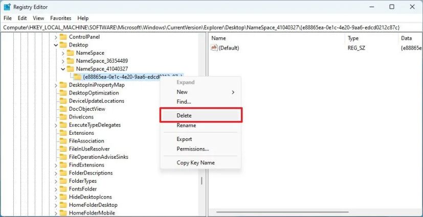 Registry delete Gallery on File Explorer