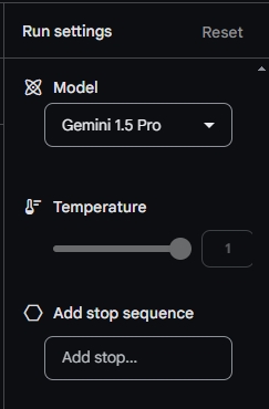 choose gemini 1.5 pro model